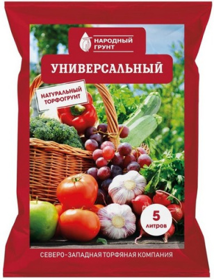 Грунт 5 л Универсальный грунт "Народный грунт", арт. 00013855  - фото