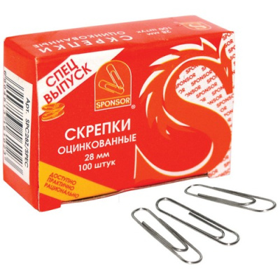 Скрепки 28мм А100 С03605, SPINACZE,IDEST С19817, 227853, 227583, 226758  - фото