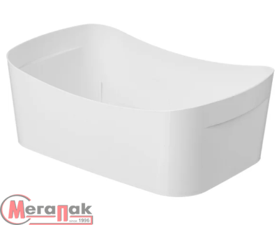 Корзинка универсальная "Poplar" 4,5л, 290х190х105мм (светло-серый) 221312921/03  - фото