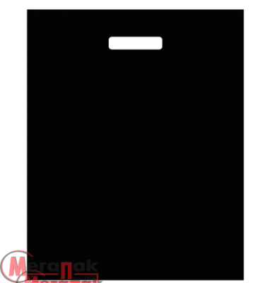 ТЦ50штСумка-пакет 57*44 прор.ручкой  Хозяйств Черный - фото