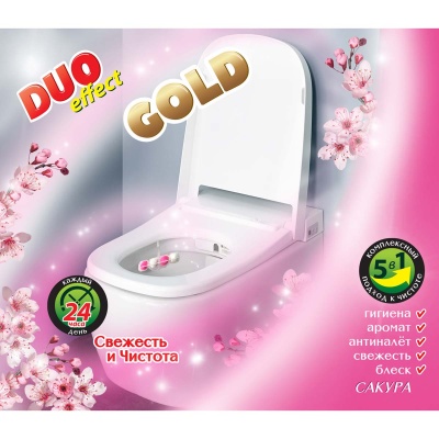 Подвесной блок для унитаза Master Fresh Duo Effect Gold 5в1 Сакура арт. С0007430 1 шт.  - фото