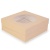 Коробка для маффинов OSQ Muf 9 6230 мл 251*251*99 мм крафт/белая 1 шт. Коричневый - фото