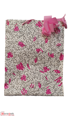 Пакет бумажный MPLUS SMILE KRAFT 270x120x350/Pap-Pa10 nastro Paper mm 35 d.95mm 8 p. 16392771062 1639/62 1шт  - фото