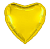 Шар с клапаном Agura (9''/23 см) Мини-сердце, Золото,1шт. в уп.(гел не надув) Золотой - фото