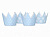 Набор бумажных колпаков-короны «Голубой»,10см, 4шт/упак, KRN10-011 Голубой - фото