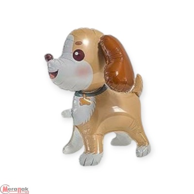 Шар фольга 3D (26"/66см) 1208-0912 К ФИГУРА AIR Собака Щенок 1 шт (надув воздухом) Коричневый - фото