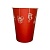 Стакан бумажный 350мл для горячего Новый Год Красный 50шт Красный - фото