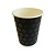 Стакан бумажный д/гор двуслойный 350 мл Soft touch Зерно 5 шт Черный - фото