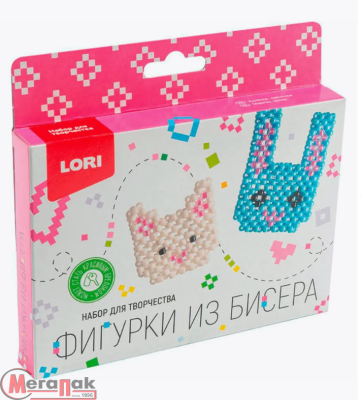 Набор для творчества Фигурка из бисера "Котенок, зайчонок" Бис-102  - фото