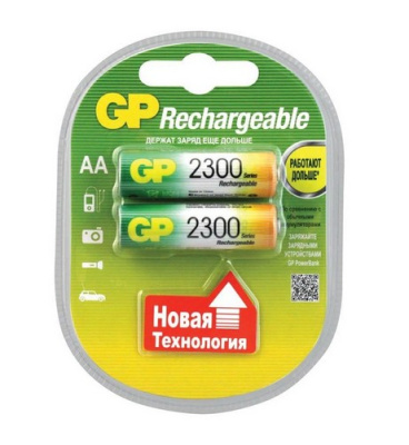 Аккумулятор GP 230AAHC-2DECRC2 2200 мАч, АА, BL2 блистер 2 шт.  - фото