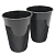 Стакан д/горячего 350мл ПП Черный 1/10 Д90  Черный - фото