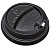 Крышка для бумажного стакана d90 мм 350-450 мл с питейником черная PP 50 шт/упак  - фото