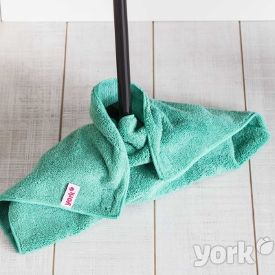 Салфетка для пола из микрофибры York Сила Чистоты двусторонняя с застежкой  арт. 026070 50*60 см  - фото