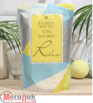 Соль для ванн "Fitness" relax 1000г (дой пак) Разноцветный - фото