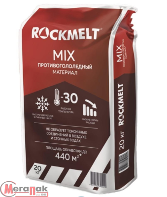 Противогололедный материал Rockmelt mix (-30°C), 20кг, 940001338  - фото