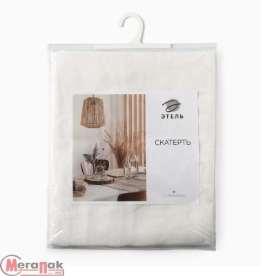 Скатерть Этель Lovely 145х220 см, 100% лён 210 г/м2 10300825 Белый - фото