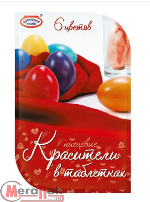 Красители для пасхальных яиц, таблетированные, ЯРКИЕ, 6 цветов, hk4721 / 71455  - фото