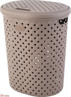 Корзина для белья Plast Team Rattan 42л 415х330х510 мм шоколадный мокко, арт. PT408711015 Шоколадный - фото