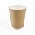 Стакан бумажный 450мл для горячего Крафт d90 50шт, арт. 400123 Коричневый - фото