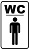 Наклейка "WC муж" код 49  - фото