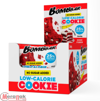 Печенье неглазированное ТМ "BOMBBAR" с начинкой со вкусом "Красный бархат" 40 гр  - фото
