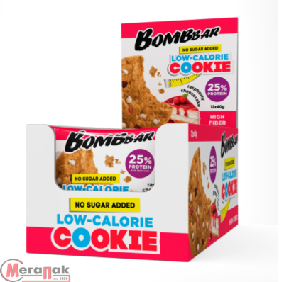 Печенье неглазированное ТМ "BOMBBAR" с начинкой со вкусом "Малиновый чизкейк" 40 гр  - фото