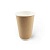 Стакан бумажный для горячего двухслойный 450 мл Крафт 20шт Коричневый - фото