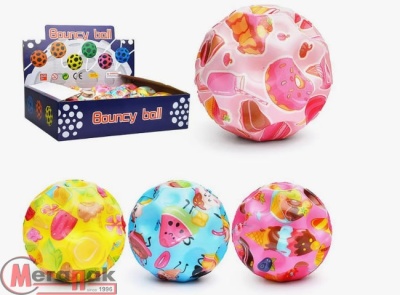 Мяч детский "Bouncy Ball" в коробке, 00-5779, 00-5783, 00-5793 микс (12) Микс - фото