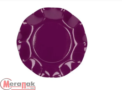 Тарелка бумажная Д=21 PURPLE 43TP Фиолетовый - фото