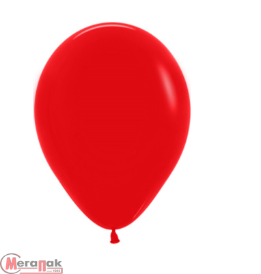 Шар латексный Sempertex (12''/30см) Красный (015), пастель 12шт. (1), Воздушные шары Красный - фото