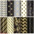Бумага упаковочная мелованная "Golden pattern" 70x100см, 10 дизайнов ассорти, ЗОЛОТАЯ СКАЗКА, 591912 Микс - фото