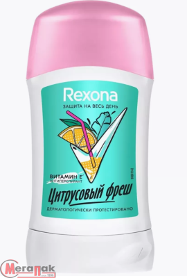 Дезодорант-стик Рексона Женский Цитрусовый ФРЕШ 40 мл.  - фото