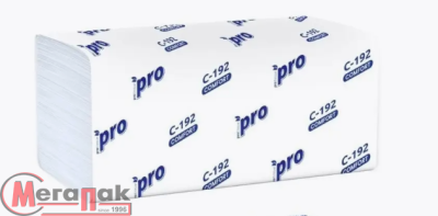 Полотенца бум. Protissue V слож. 1-сл, 22*21см, целлюлоза, сист Tork H3, арт. С192 Белый - фото