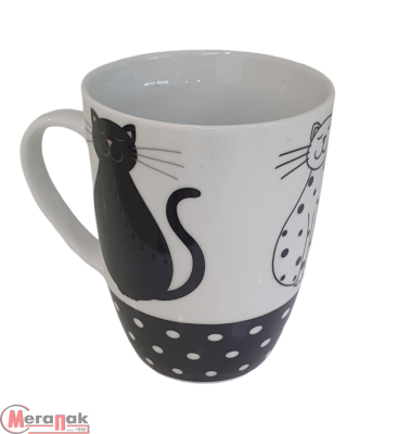 Кружка "Кот" 0.33л., фарфор арт. P2378/3673D Белый - фото