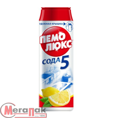 Порошок чистящий ПЕМОЛЮКС 480г Лимон Белый - фото