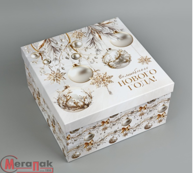 Коробка "Белая роскошь" 10*10*6 см, 10353882/10 Белый - фото