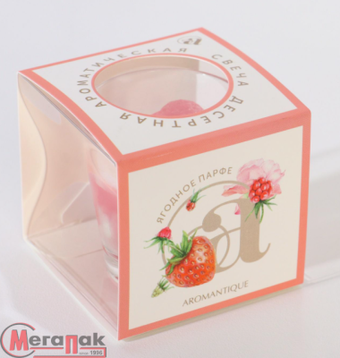 Свеча-десерт Aromantique "Ягодное парфе" 60гр, арт. AM40602 Розовый - фото