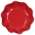Тарелка бумажная Д=18,5 (1/10шт) RED 46TC Красный - фото