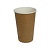 Стакан бумажный 350мл для горячего Крафт 50шт, арт. HF111 300126 Коричневый - фото