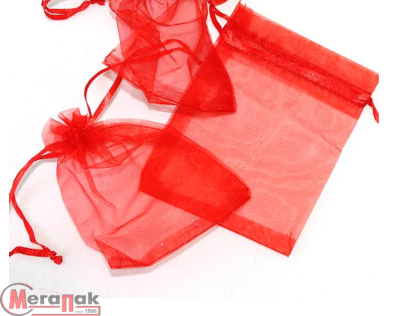 Мешки органза 15*20  красные Красный - фото
