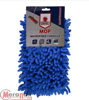 Насадка МОП "CHENILLE", 42х13 см., микрофибра, синий, Masterclean, арт. Т2026 Синий - фото
