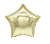 Шар фольга(2) (18''/46 см) Звезда, Белое золото, 1 шт.  - фото