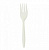 Вилка средняя 170мм 1/100 кукурузный крахмал, арт. DLF-02 Белый - фото