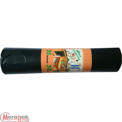 Мешки д/мусора ПВД 35л в рул. 30шт арт.0330947 (18) Черный - фото