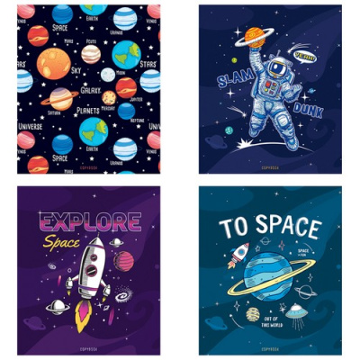 Тетрадь 48л., А5, клетка ArtSpace "Космос. Space missione" 294656  - фото
