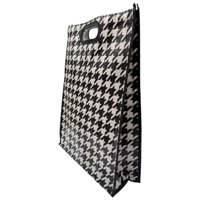 Сумка Эко с проруб. ручкой 32*42*12 черн/бел (5 микс), 3242 Микс - фото