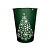 Стакан бумажный 350мл для горячего Новый Год Зеленый 50шт Зеленый - фото