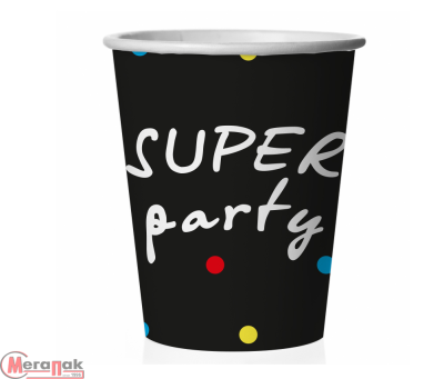 Стаканы (250 мл) Друзья, Super Party, Черный, 6 шт., 77437  - фото