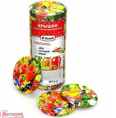 Крышка винтовая д.82 Калейдоскоп МИКС 1/20 (36) Разноцветный - фото