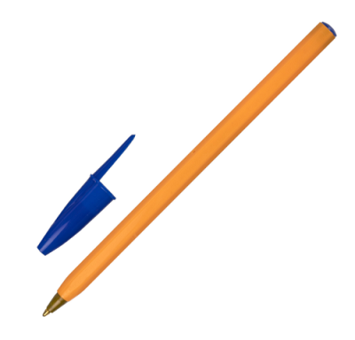 Ручка шариковая STAFF "Basic Orange BP-01" (50), письмо 750 метров, СИНЯЯ, 143740 Оранжевый - фото